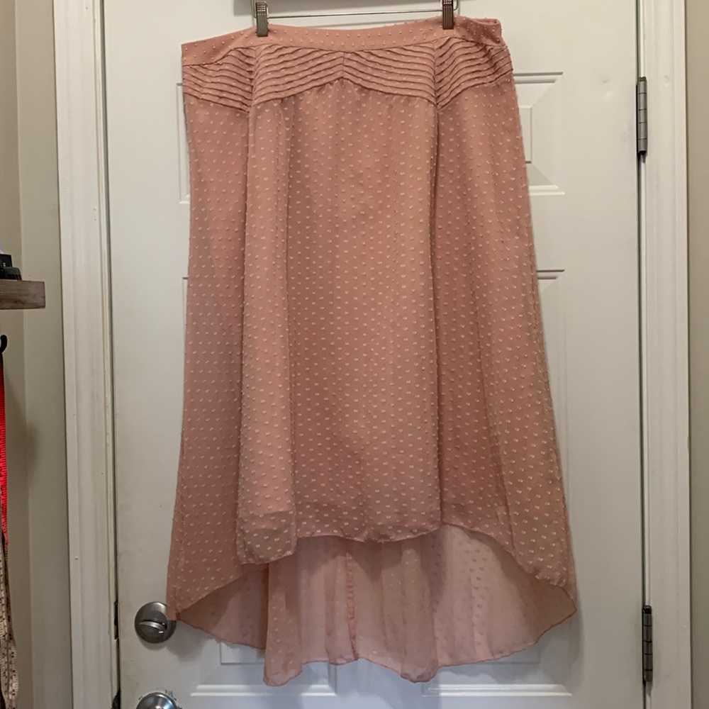3/$15 ASOS size 16 pink Swiss dot skirt